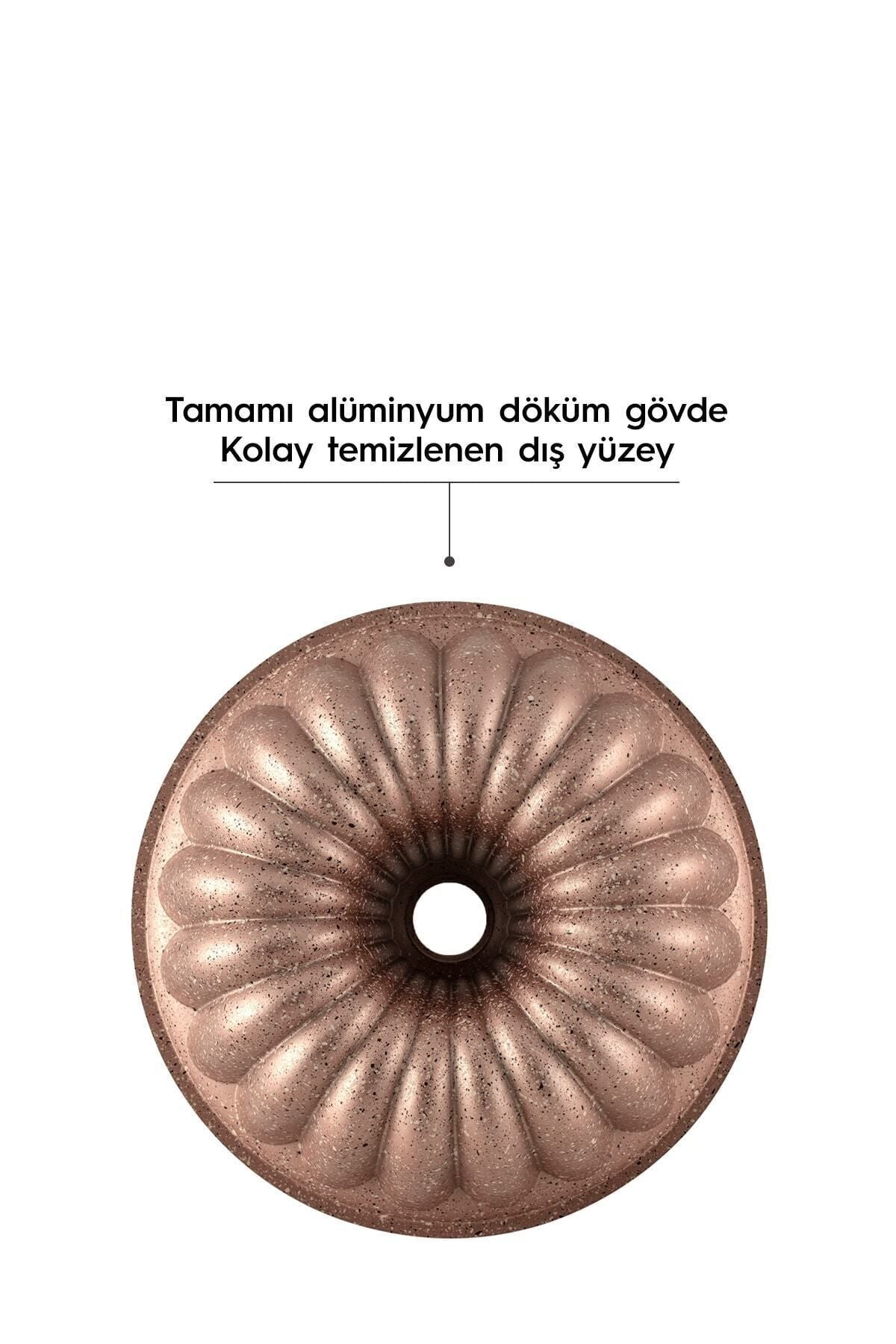 Açelya Rose Gold Döküm Kek Kalıbı 25 cm