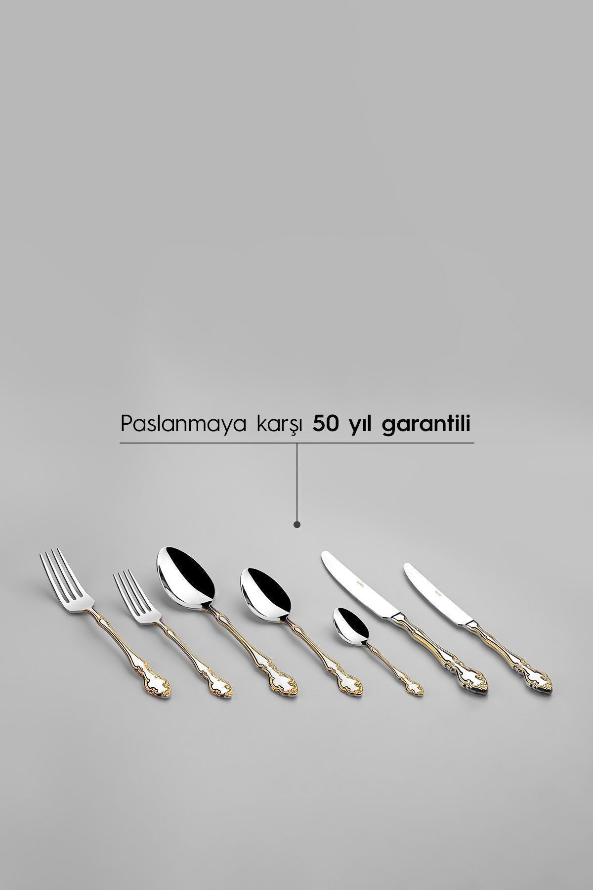 Adriana Gold Plain 12 Person 84 Piece Boxed Cutlery Set