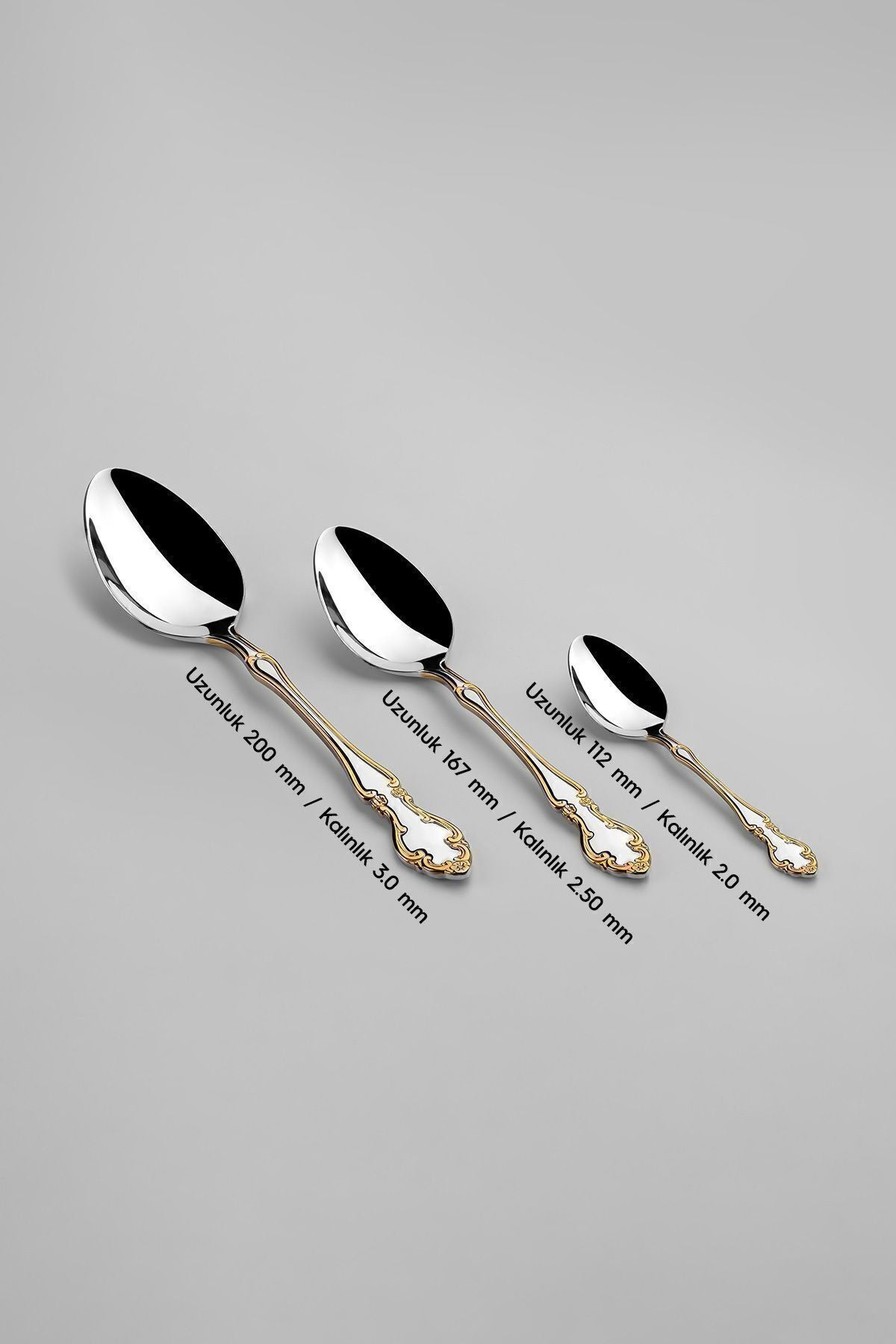 Adriana Gold Plain 12 Person 84 Piece Boxed Cutlery Set