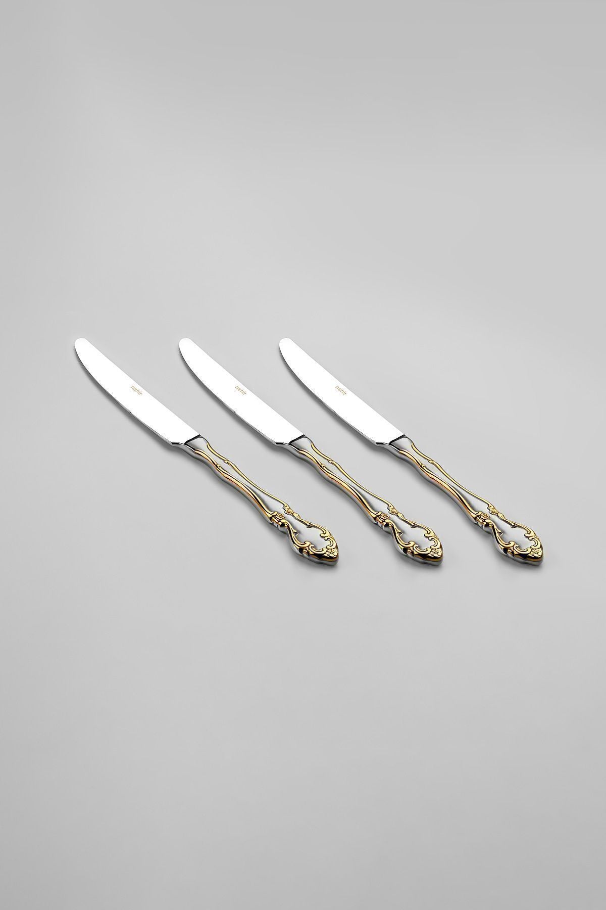 Adriana Gold Satin 36 Piece Boxed Cutlery Set for 6 People