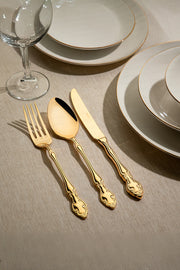 Adriana Full Altın 12 Kişilik 84 Parça Kutulu Çatal Kaşık Bıçak Takımı