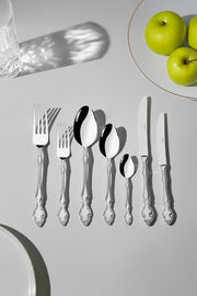 Adriana Sade 12 Person 84 Piece Leather Boxed Cutlery Set