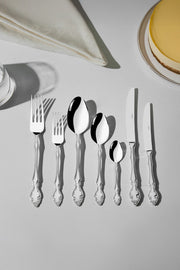 Adriana Sade 12 Person 89 Piece Leather Boxed Cutlery Set