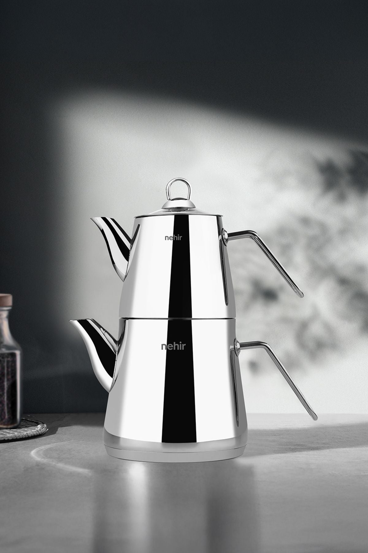 Alya Mini Küçük Boy Paslanmaz Çelik 0.80-1.90 Lt. Çaydanlık Takımı