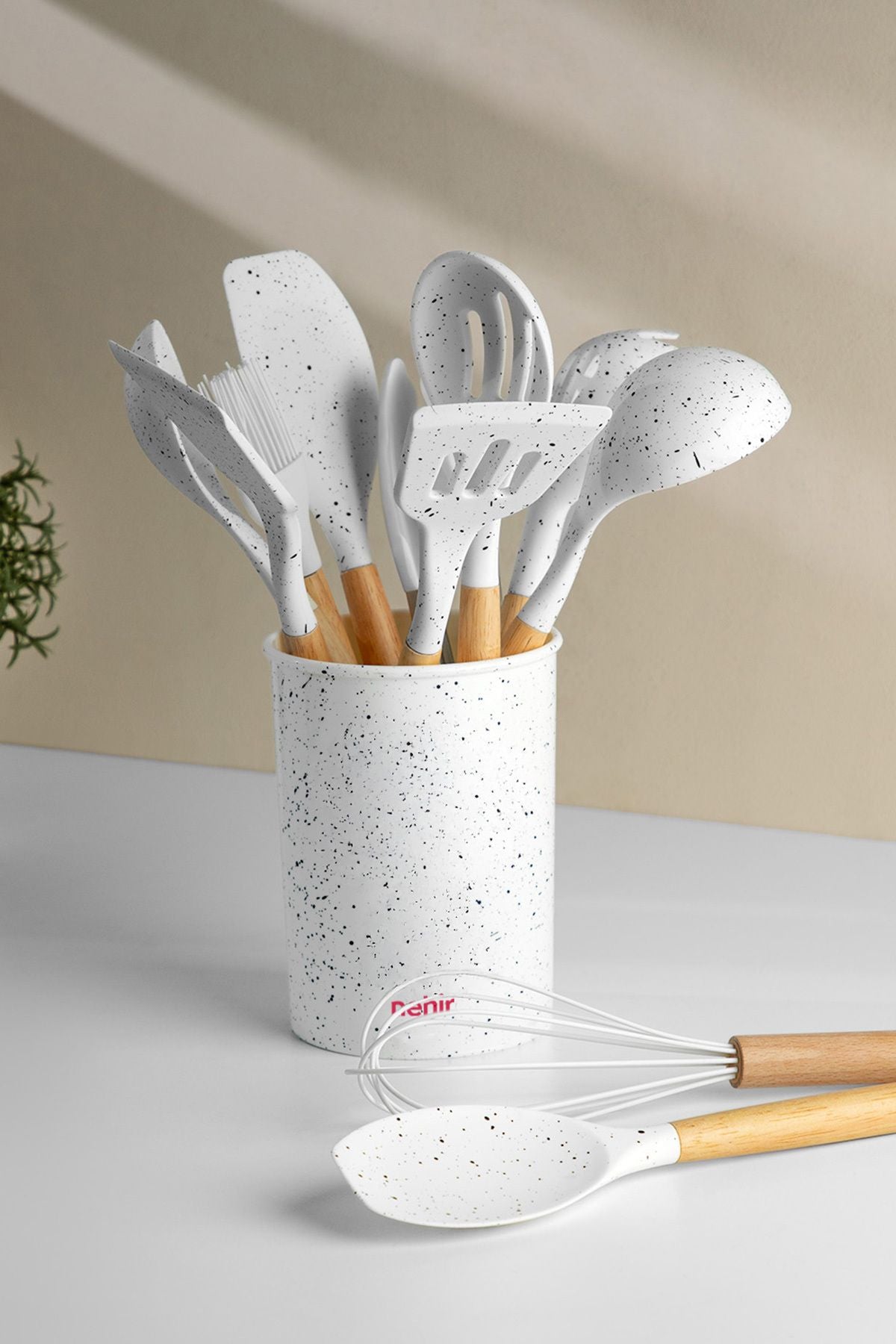 Angela Ahşap Silikon 12 Parça Servis Takımı