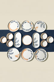 Aqua Terra 15 Piece Ceramic Breakfast Set for 6 People
