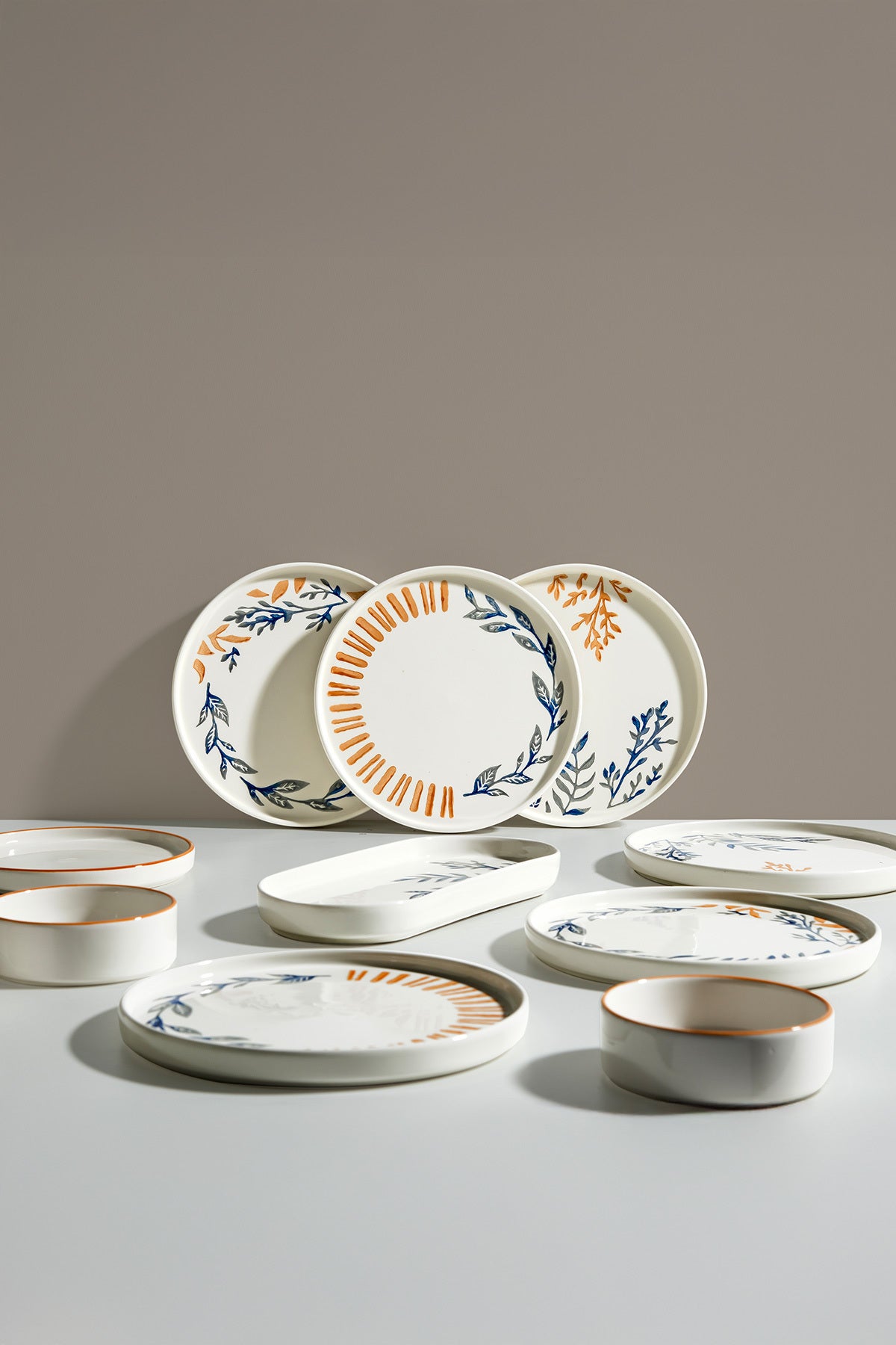 Aqua Terra 15 Piece Ceramic Breakfast Set for 6 People