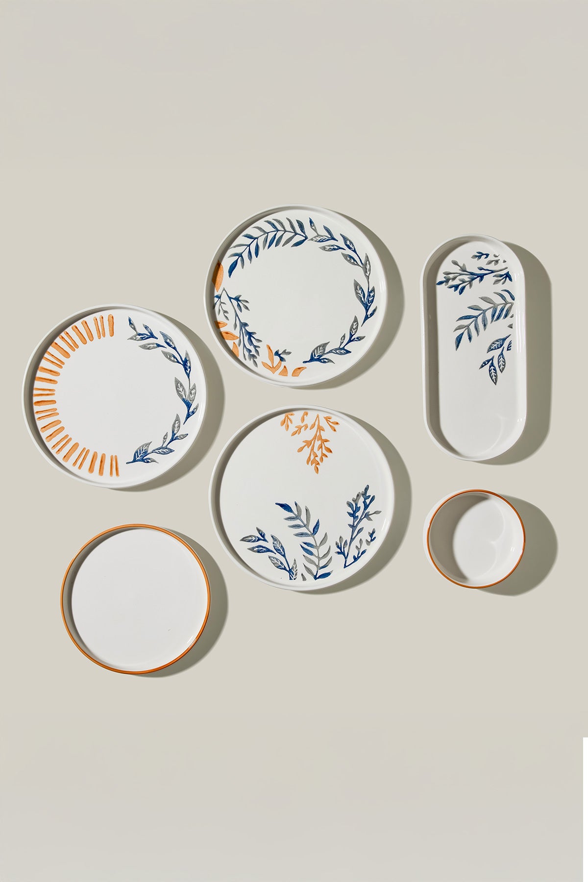 Aqua Terra 15 Piece Ceramic Breakfast Set for 6 People