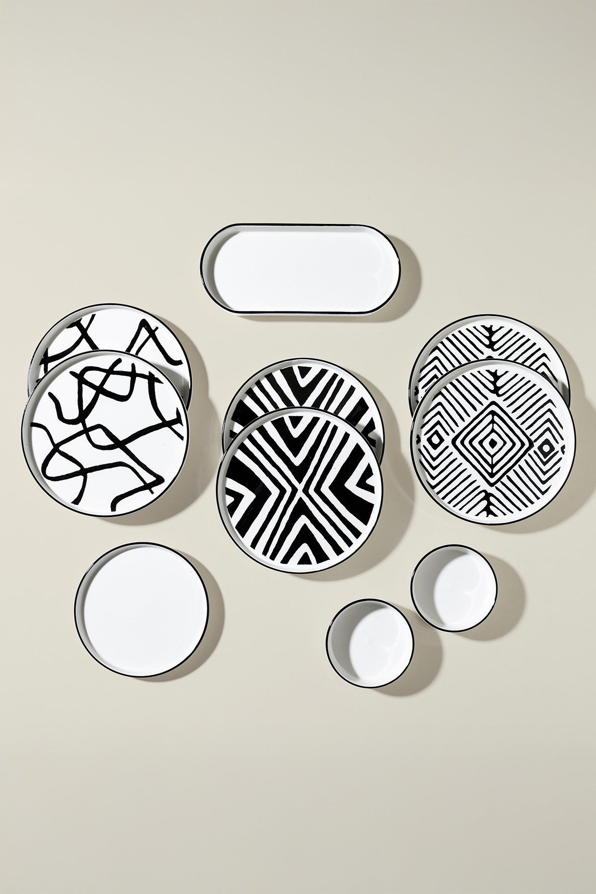 Black Line 6 Kişilik 15 Parça Seramik Kahvaltı Takımı