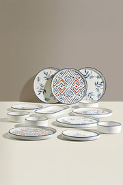 Blue Orange 6 Kişilik 13 Parça Seramik Kahvaltı Takımı