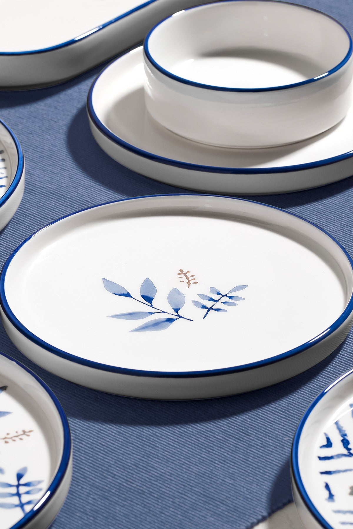 Blue Orange 6 Kişilik 13 Parça Seramik Kahvaltı Takımı