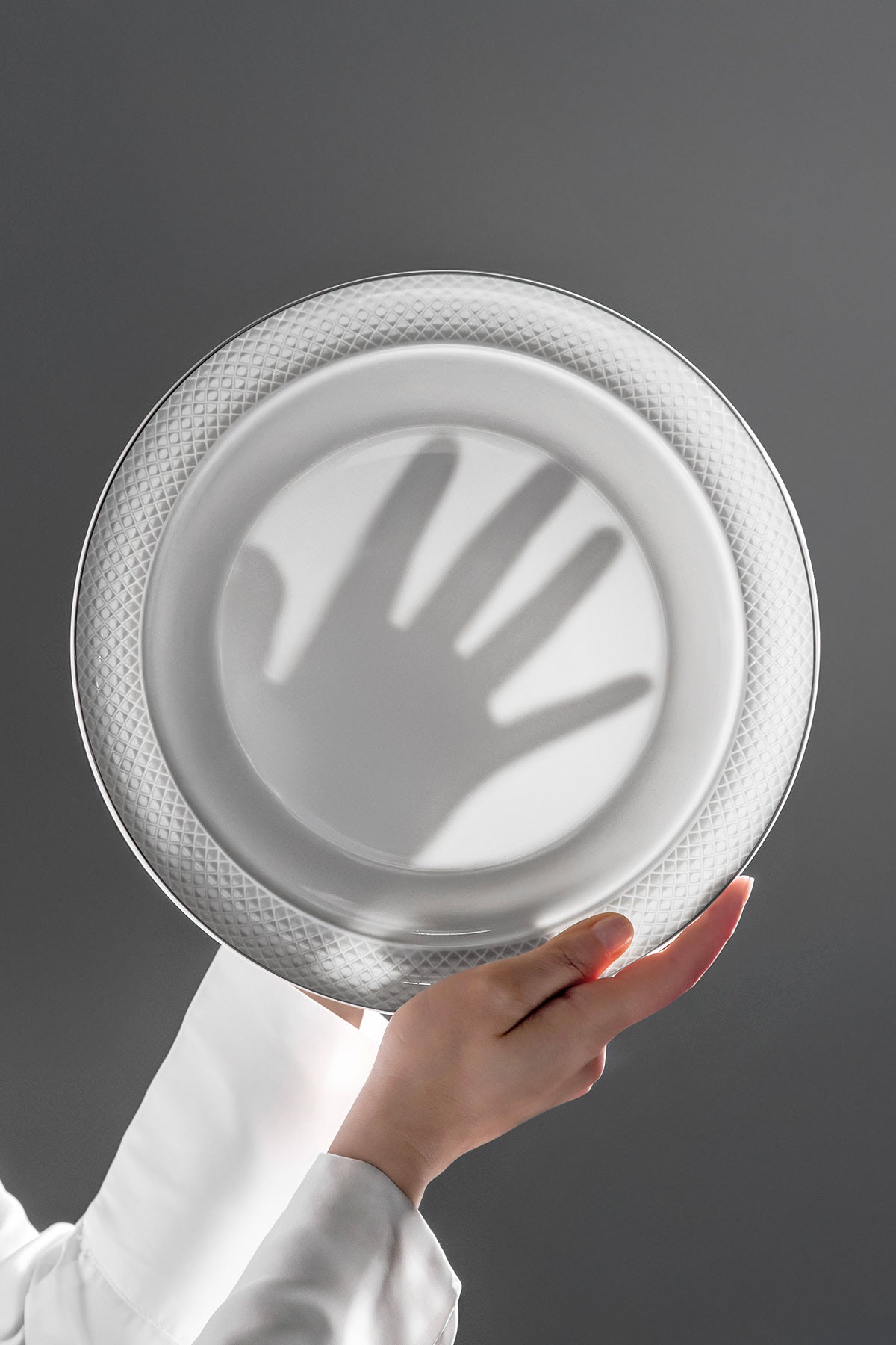 Camelia Platinum Gilded 28-Piece Porcelain Dinner Set