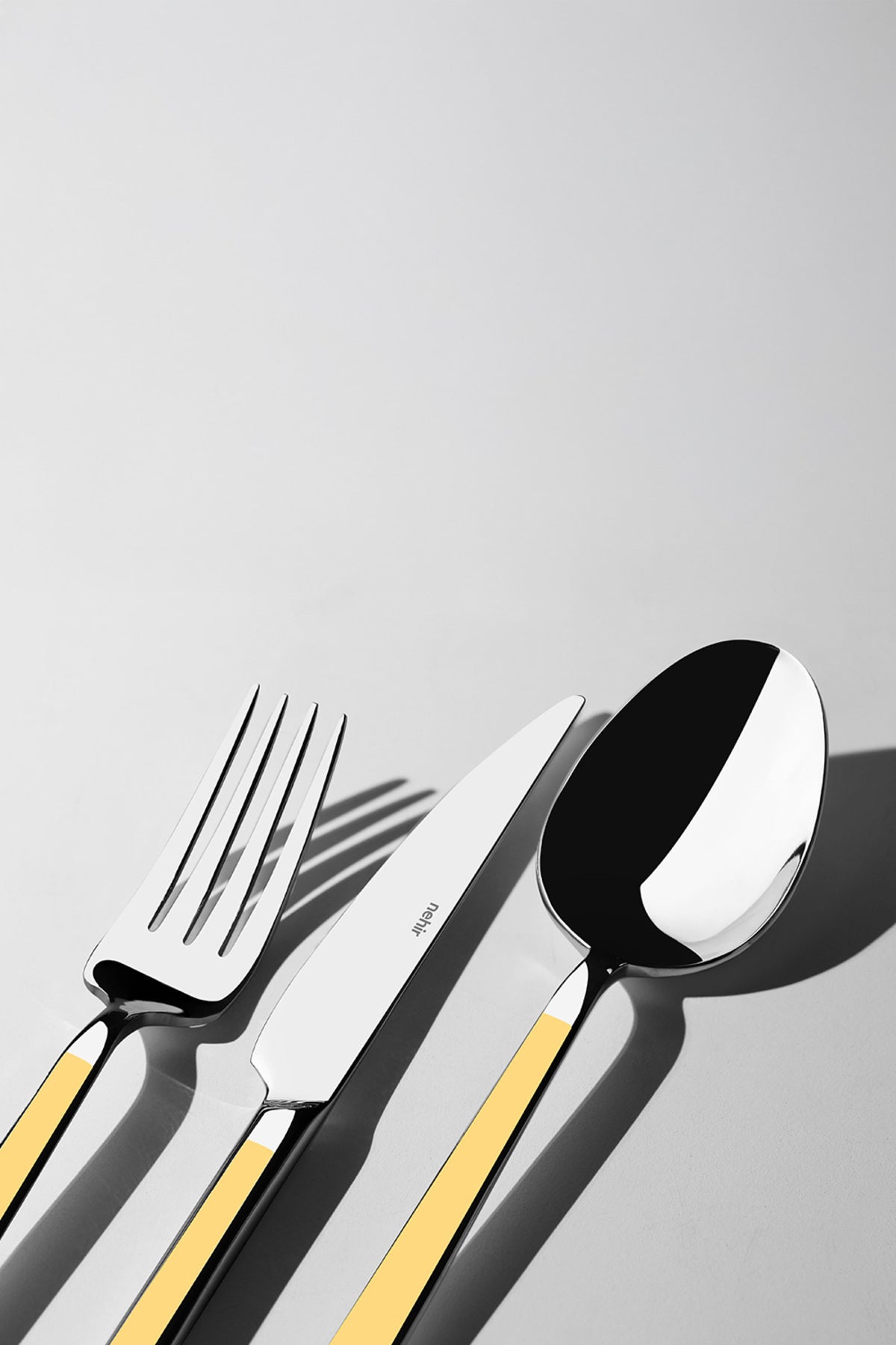 Dalyan Gold Plain 72 Piece Cutlery Set for 12 People