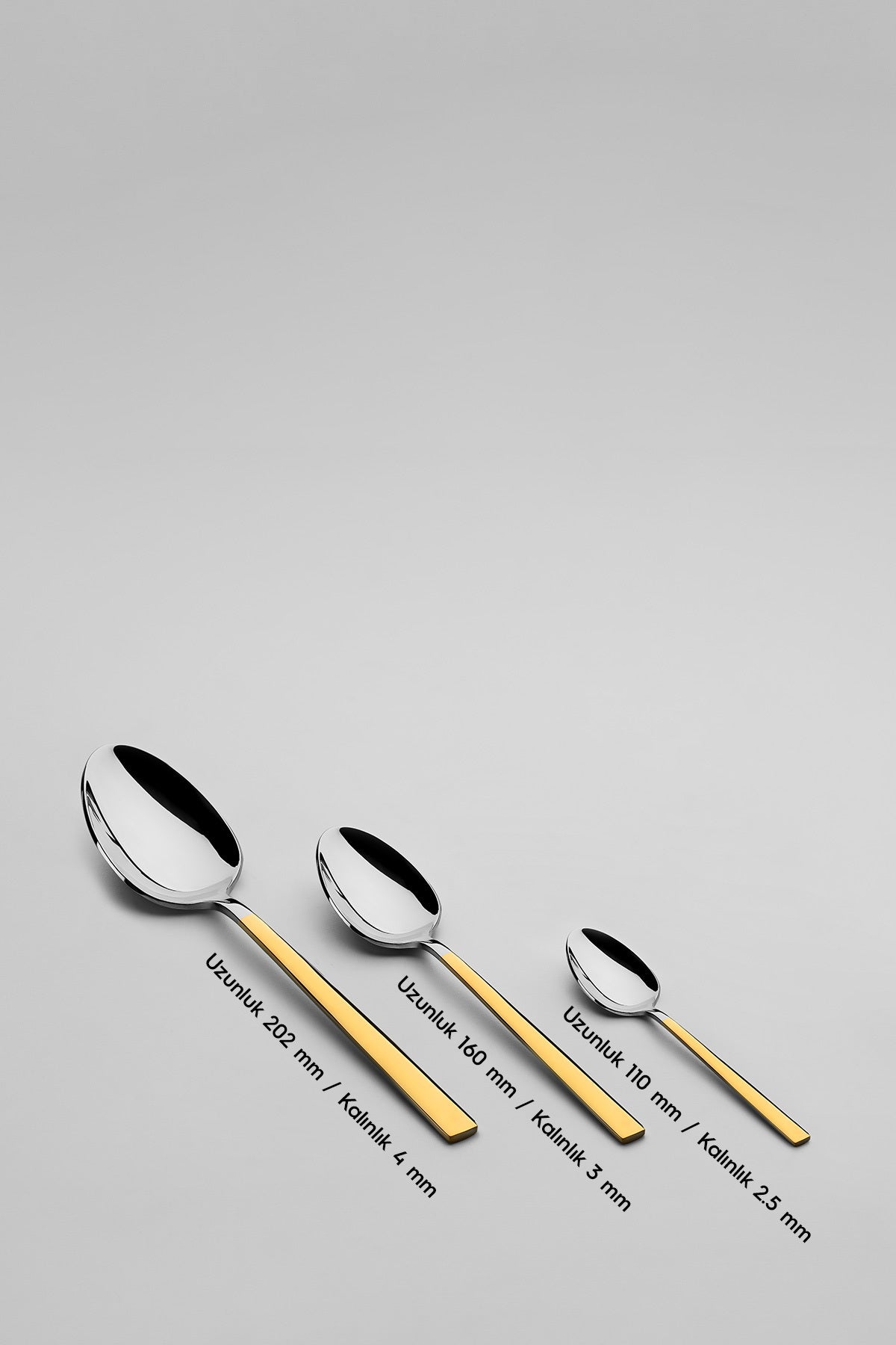 Dalyan Gold Plain 72 Piece Cutlery Set for 12 People