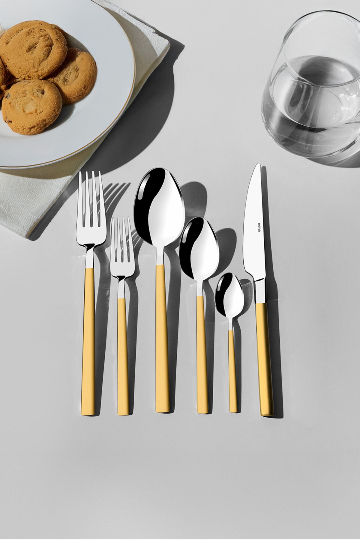 Dalyan Gold Satin 12 Person 72 Piece Boxed Cutlery Set