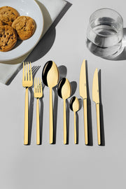 Dalyan Full Gold 12 Person 84 Piece Boxed Cutlery Set