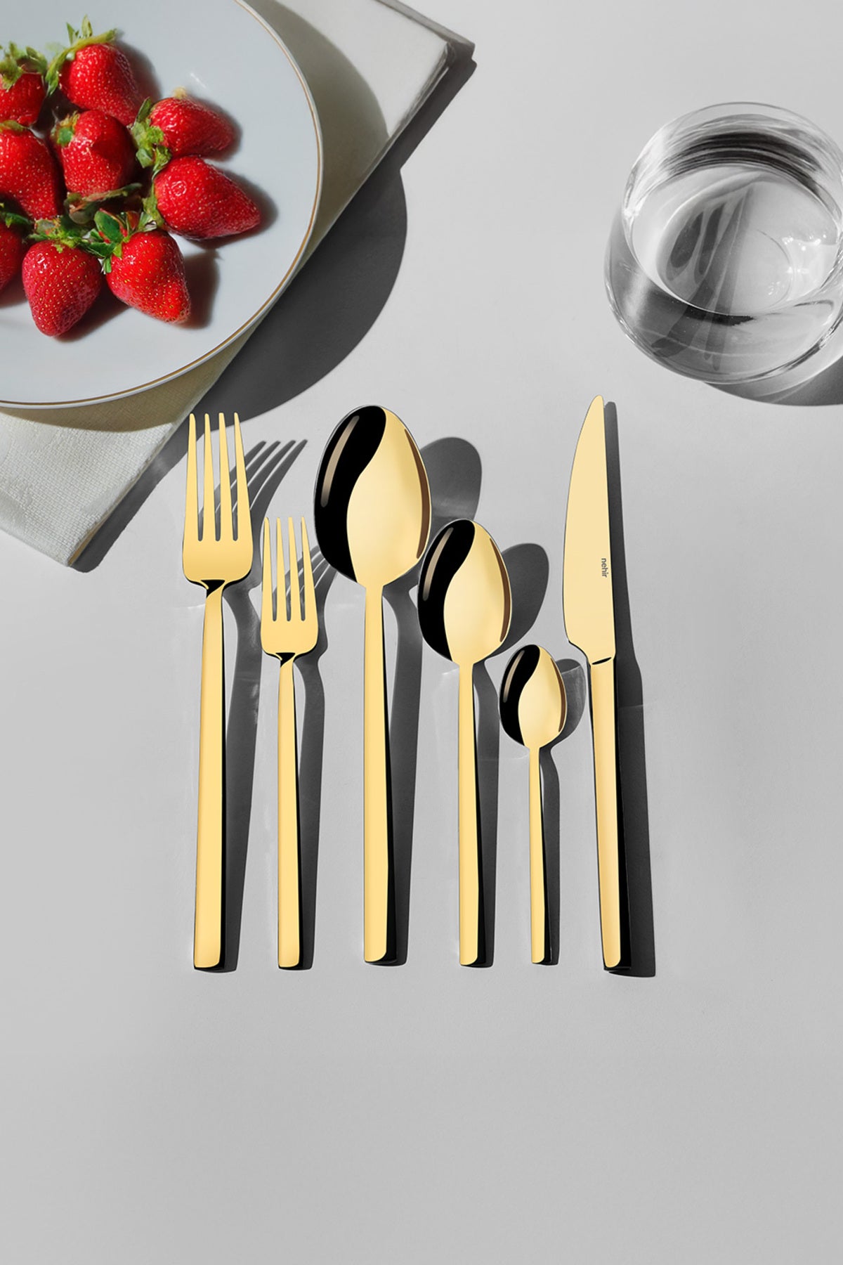 Dalyan Full Gold 36 Piece Boxed Cutlery Set for 6 People