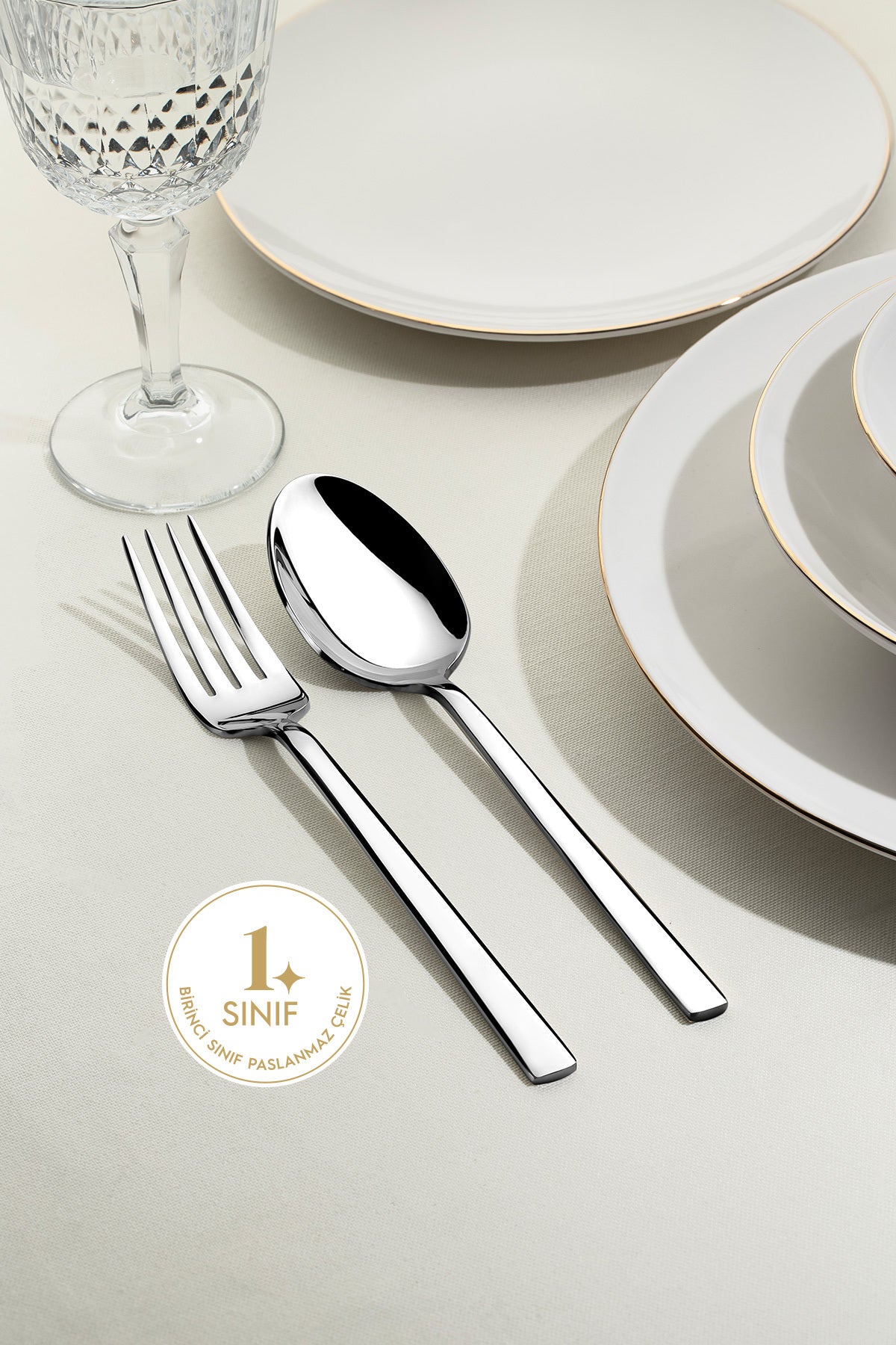 Dalyan Sade 12 Kişilik 60 Parça Kutulu Çatal Kaşık Takımı