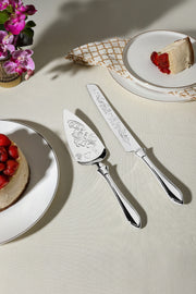 Defne Sade 2 Parça Paslanmaz Çelik Kek Servis Seti