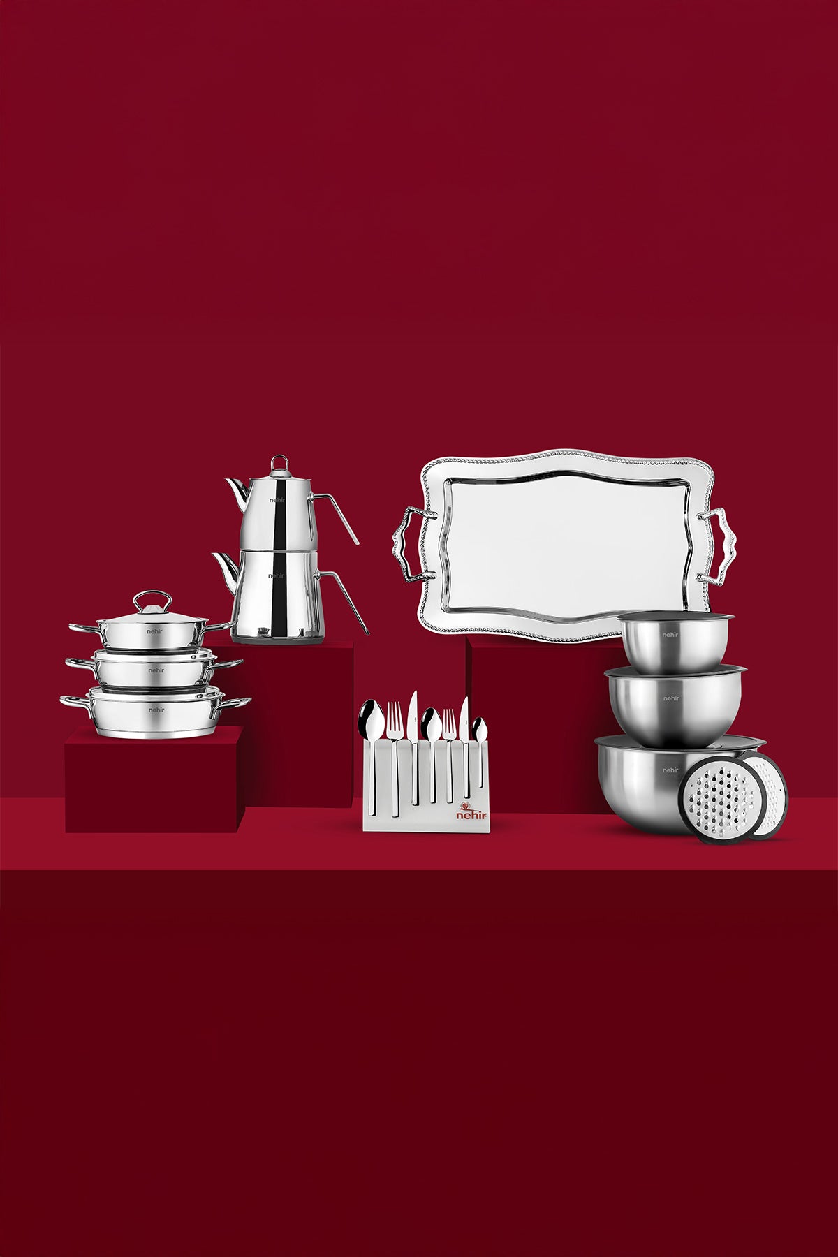 Deluxe 106-Piece Stainless Steel Wedding Set