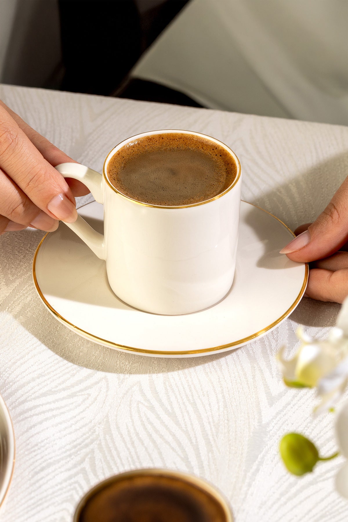 Duru 12-Piece Porcelain Coffee Cup Set for 6 People