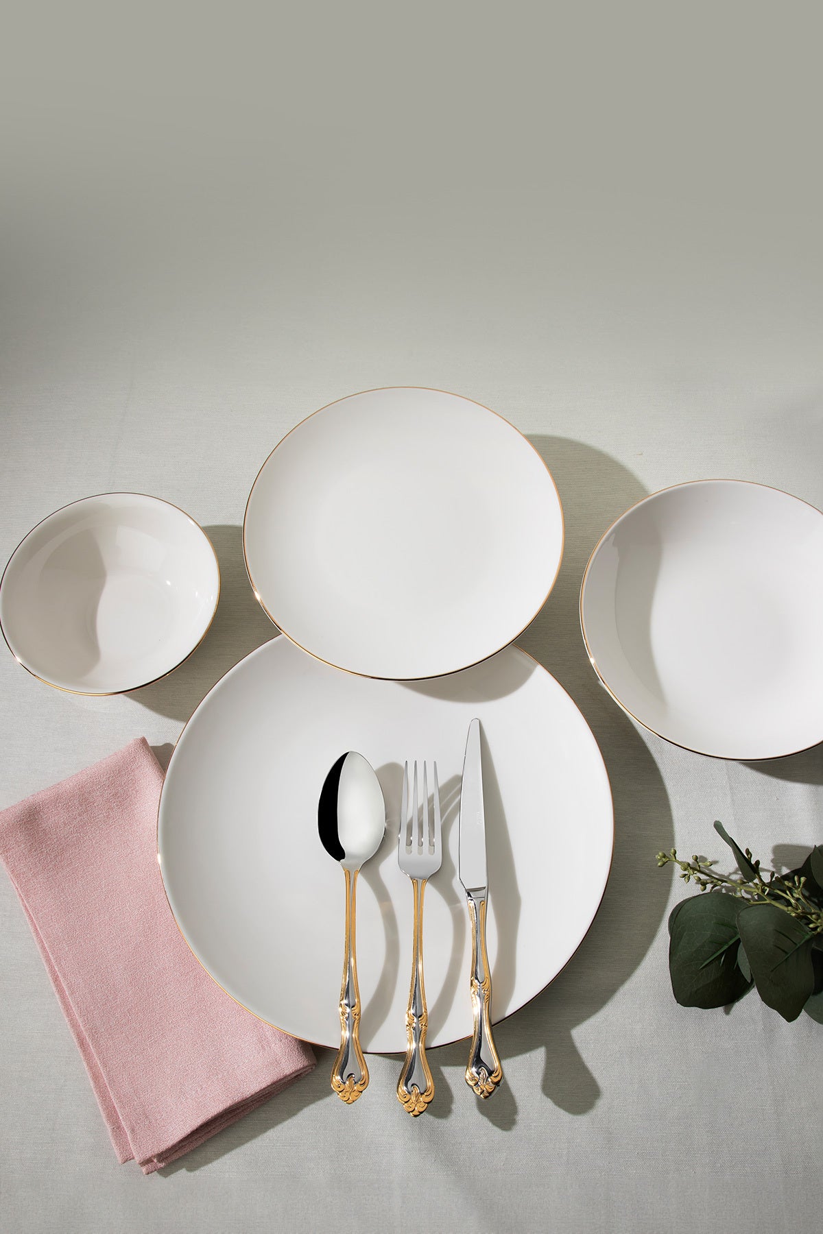 Duru 24-Piece Porcelain Dinner Set for 6 People