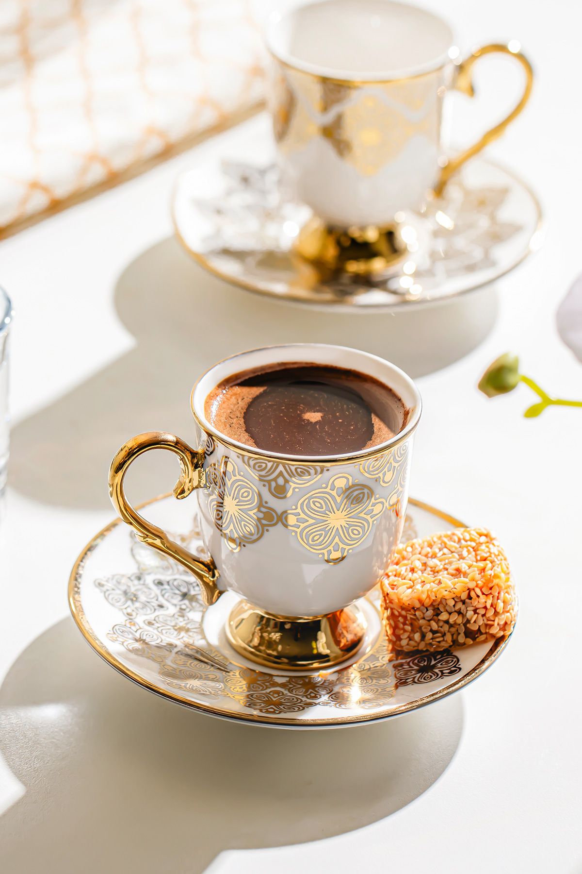 Ece 6 Kişilik 12 Parça Porselen Kahve Fincan Takımı