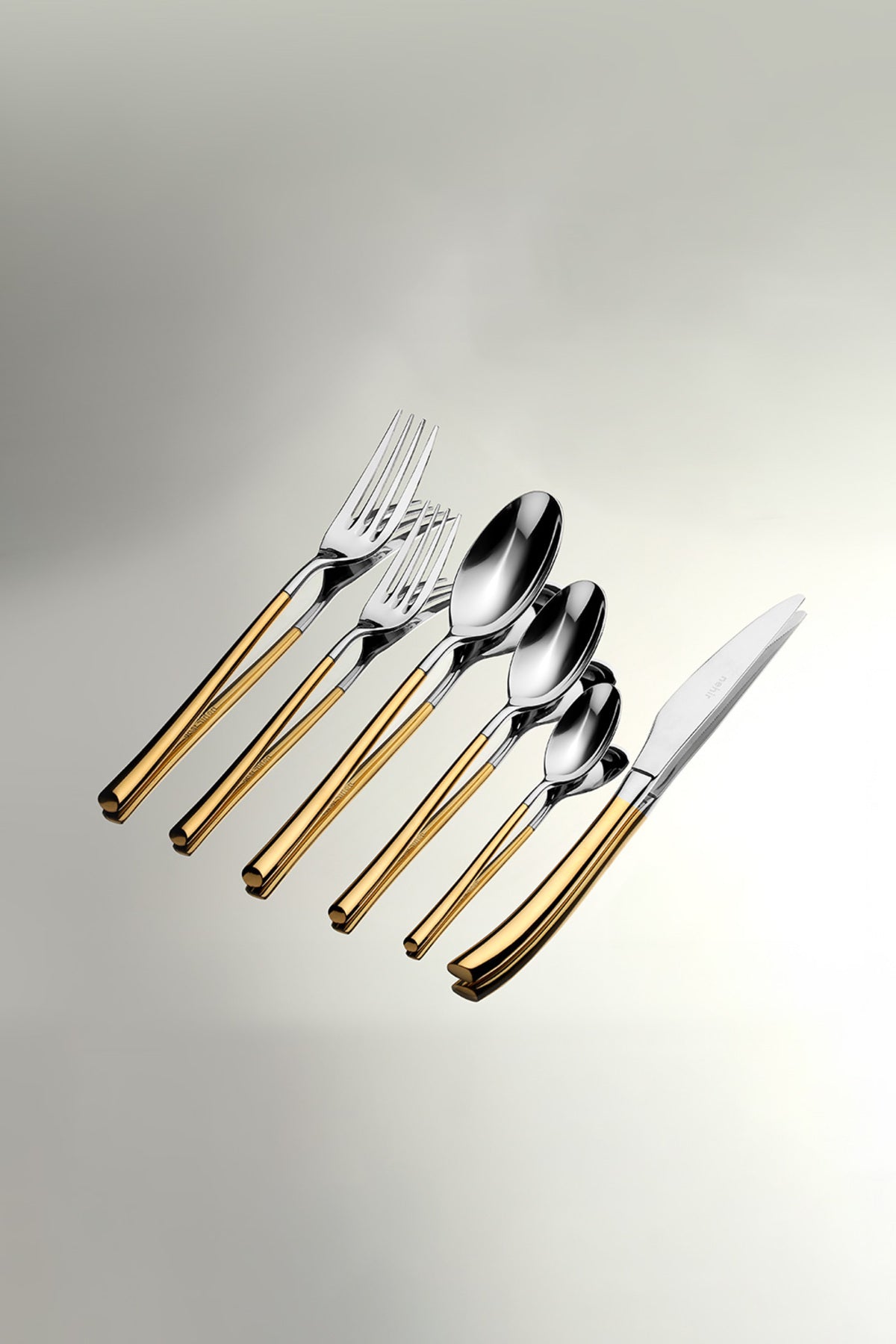 Elegance Gold Plain 36 Piece Boxed Cutlery Set for 6 People
