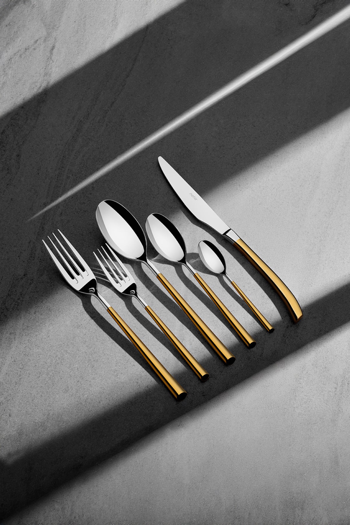 Elegance Gold Satin 72 Piece Boxed Cutlery Set for 12 People