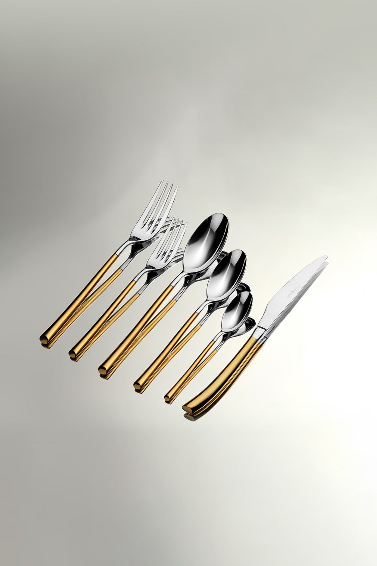 Elegance Gold Satin 36 Piece Boxed Cutlery Set for 6 People