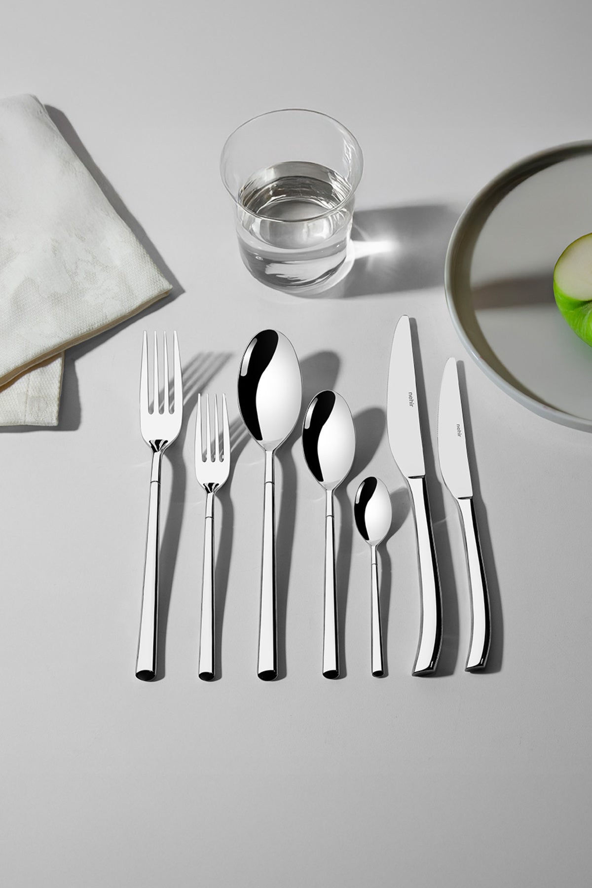 Elegance Sade 12 Kişilik 84 Parça Deri Kutulu Çatal Kaşık Bıçak Takımı