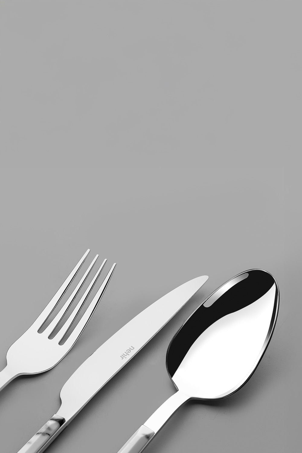 Flora Beyaz 6 Kişilik Desenli 30 Parça Kutulu Çatal Kaşık Bıçak Takımı