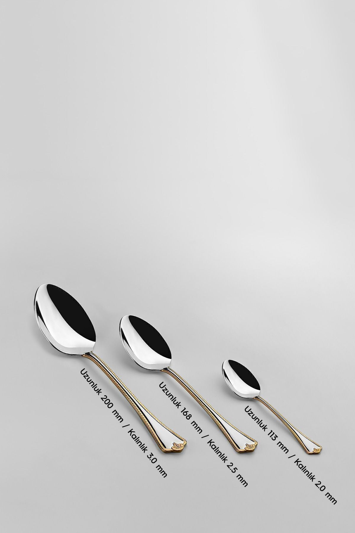 Fulya Gold Plain 36 Piece Boxed Cutlery Set for 6 People