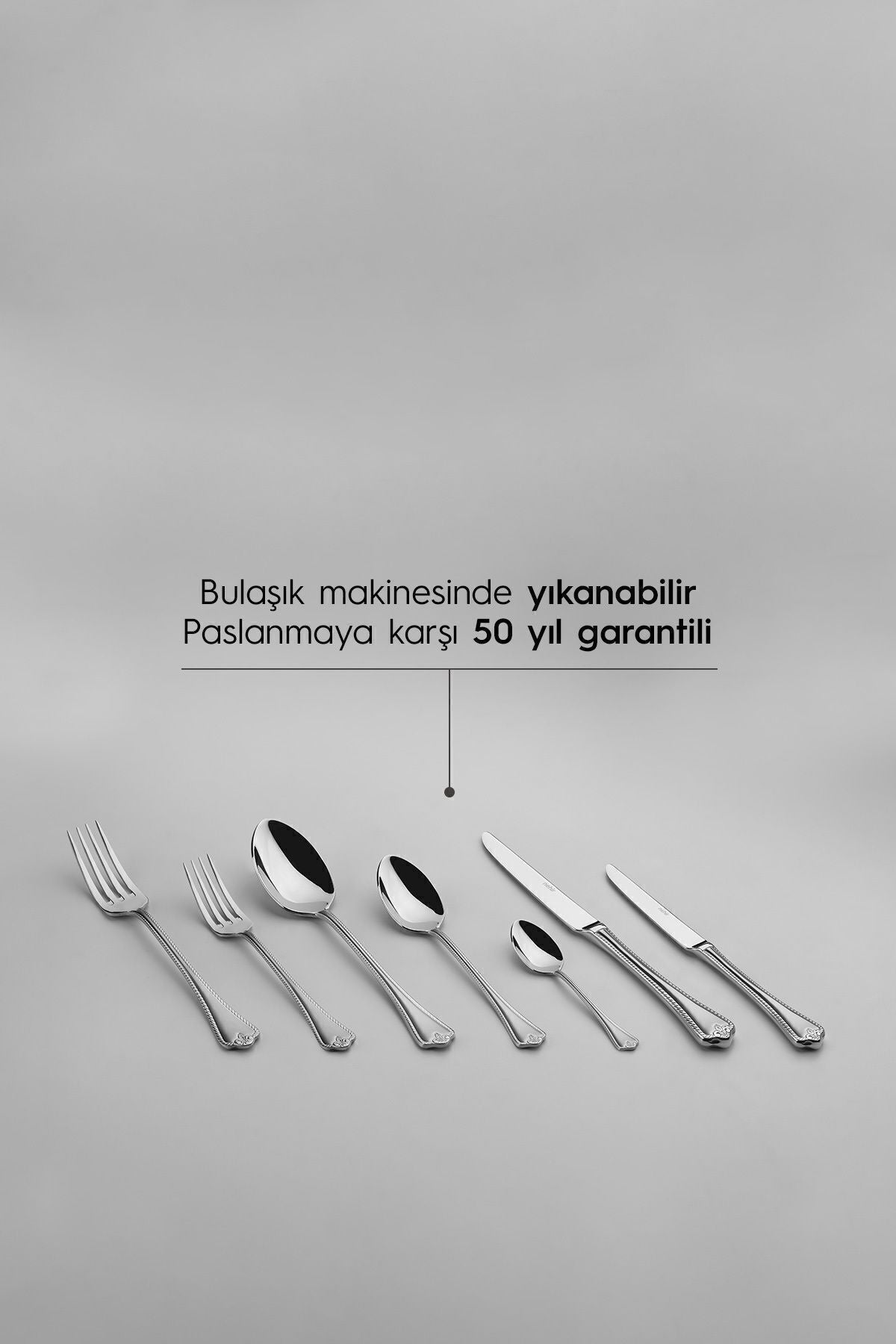 Fulya Saten 12 Kişilik 84 Parça Deri Kutulu Çatal Kaşık Bıçak Takımı