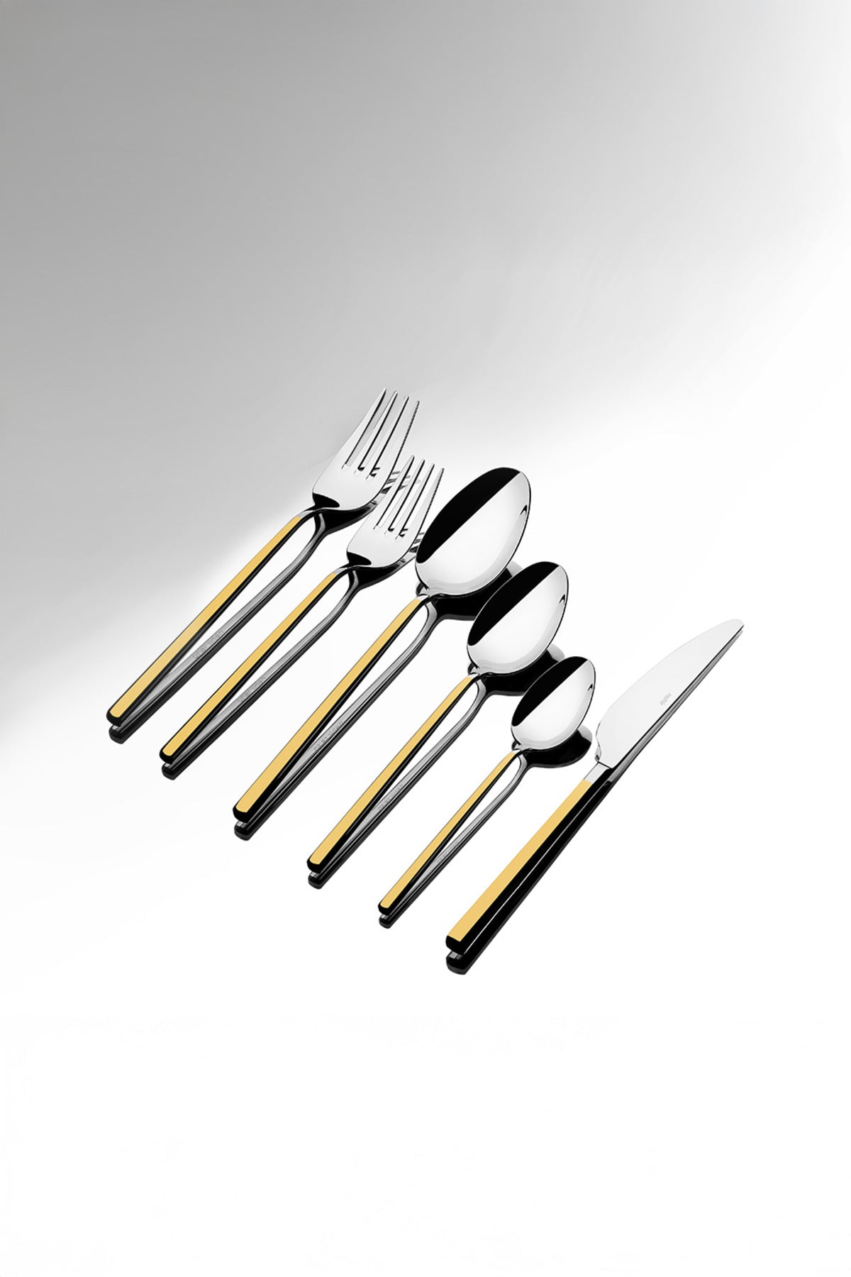 Gloria Altın Sade 12 Kişilik 72 Parça Çatal Kaşık Bıçak Takımı