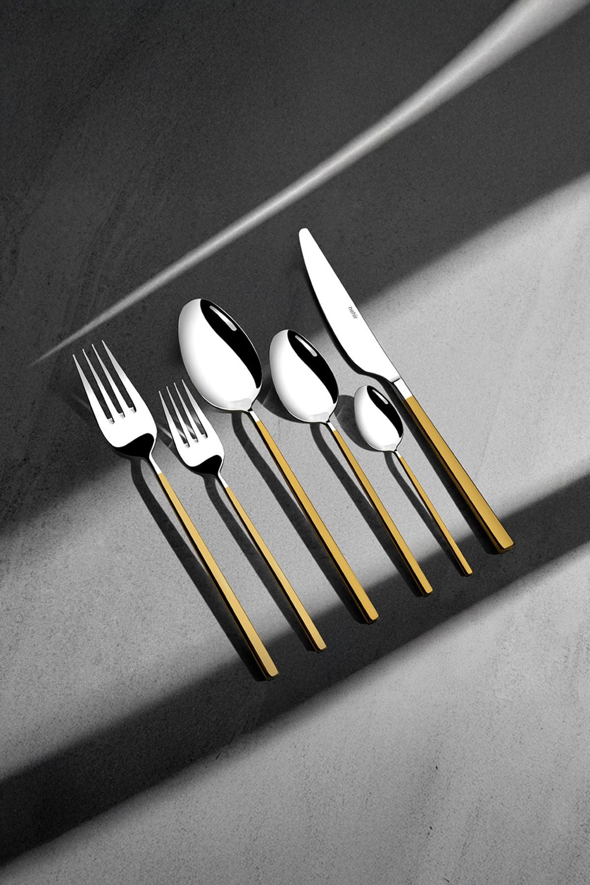 Gloria Altın Saten 12 Kişilik 72 Parça Kutulu Çatal Kaşık Bıçak Takımı