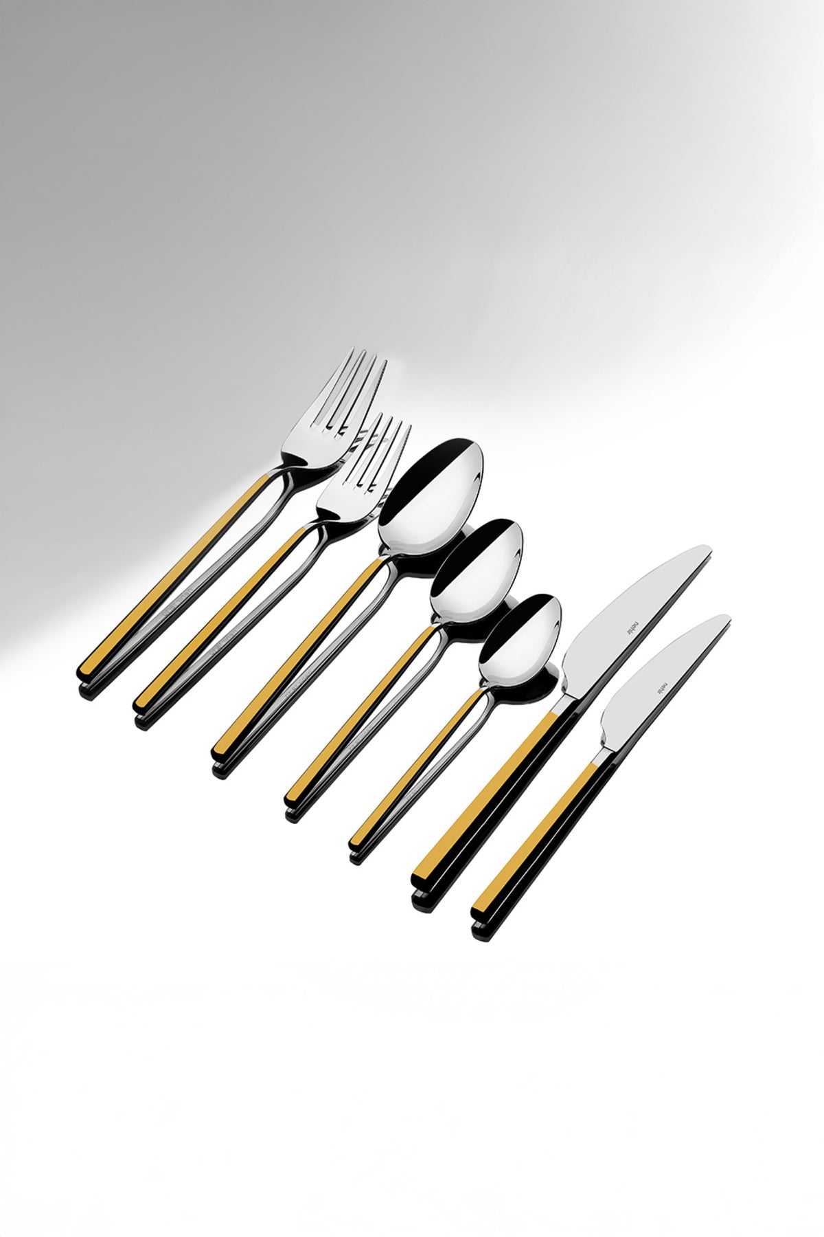 Gloria Altın Saten 12 Kişilik 84 Parça Deri Kutulu Çatal Kaşık Bıçak Takımı