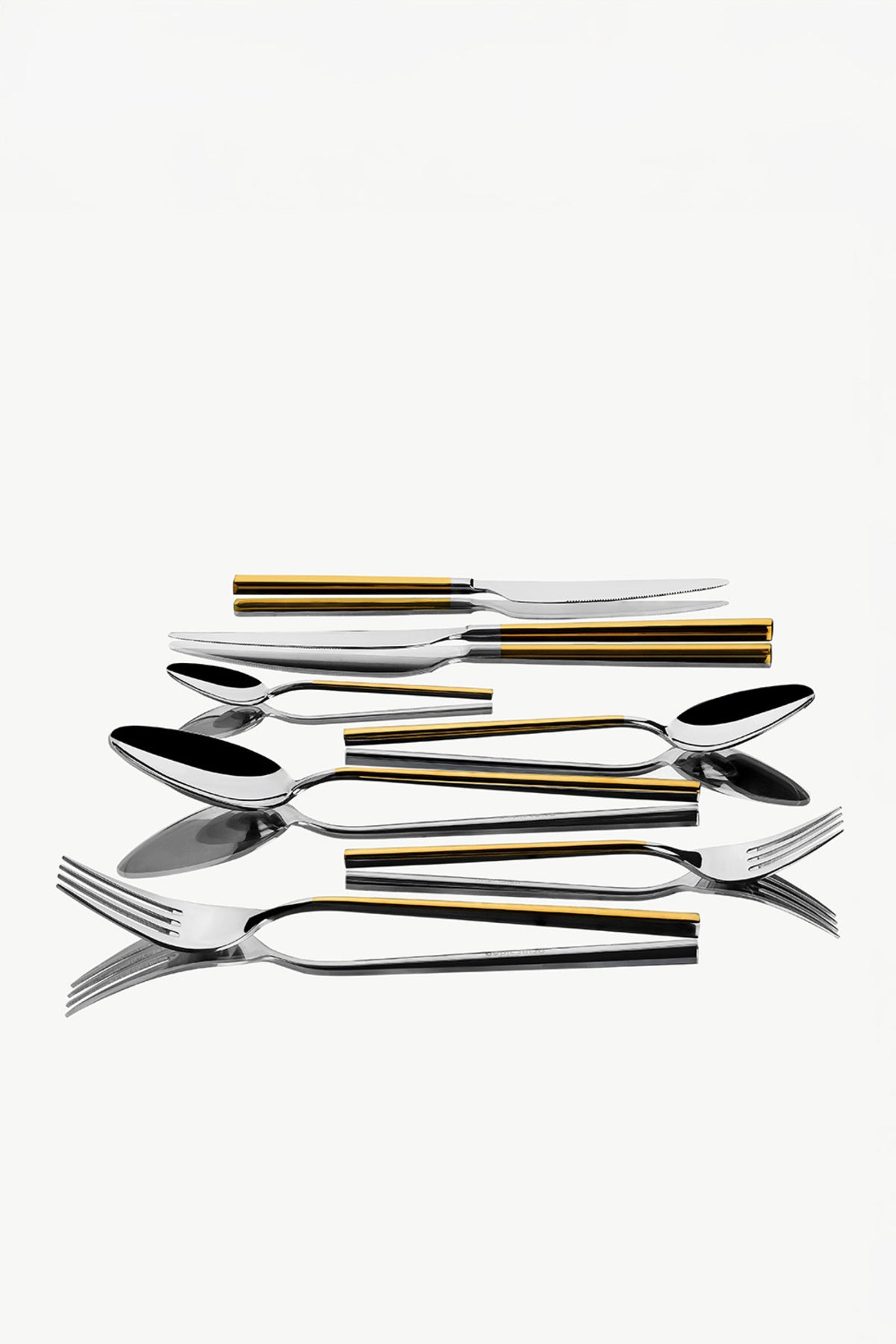 Gloria Gold Satin 84 Piece Boxed Cutlery Set for 12 People