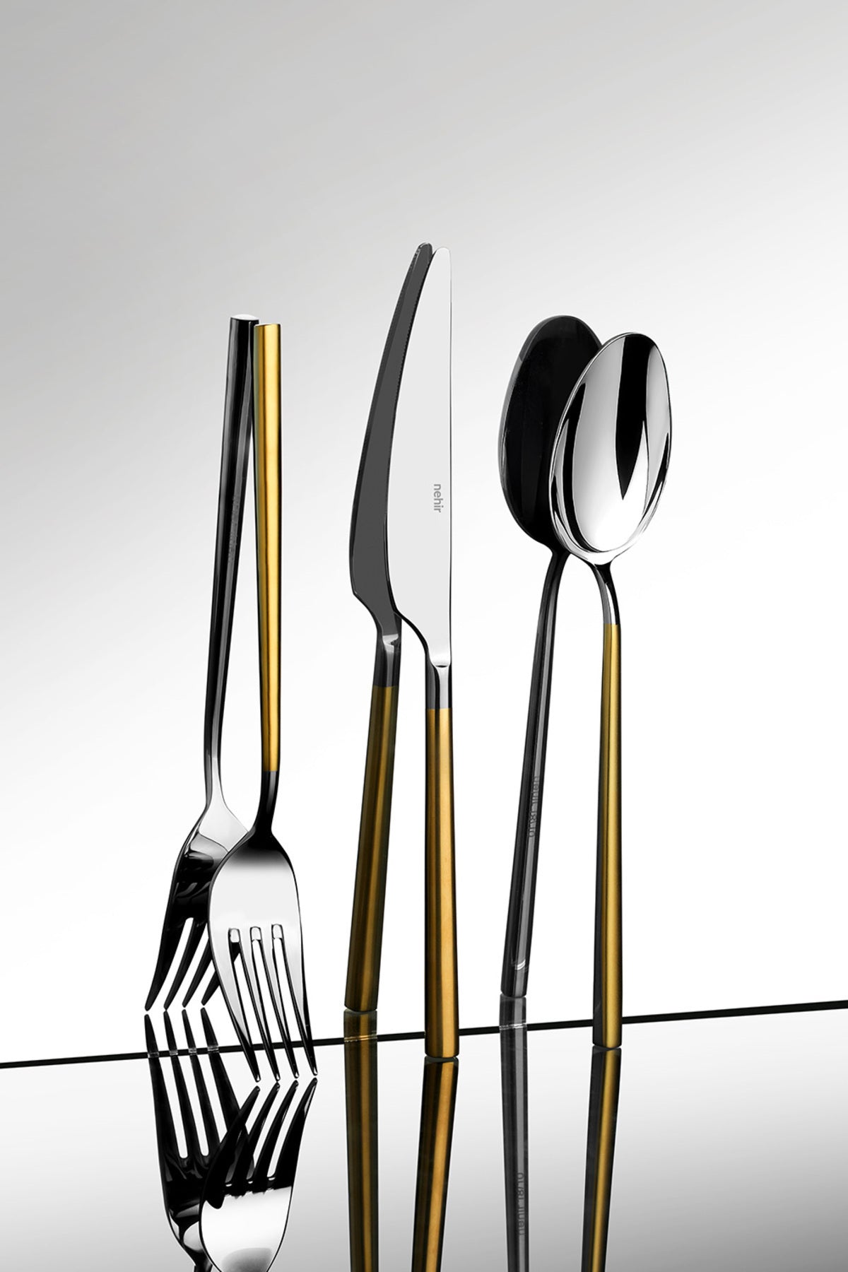 Gloria Gold Satin 84 Piece Boxed Cutlery Set for 12 People