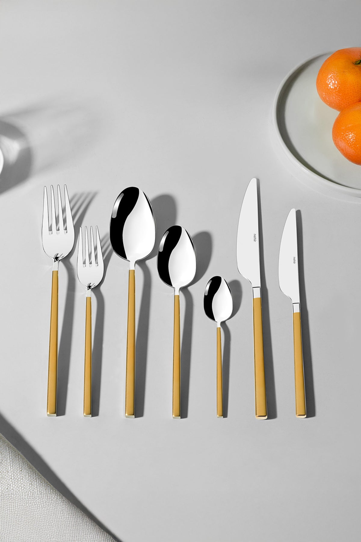 Gloria Gold Satin 84 Piece Boxed Cutlery Set for 12 People