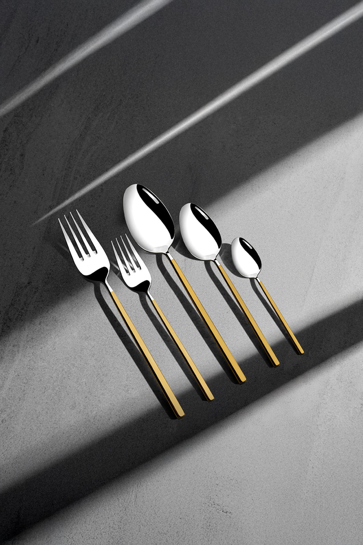 Gloria Altın Saten 6 Kişilik 36 Parça Kutulu Çatal Kaşık Bıçak Takımı