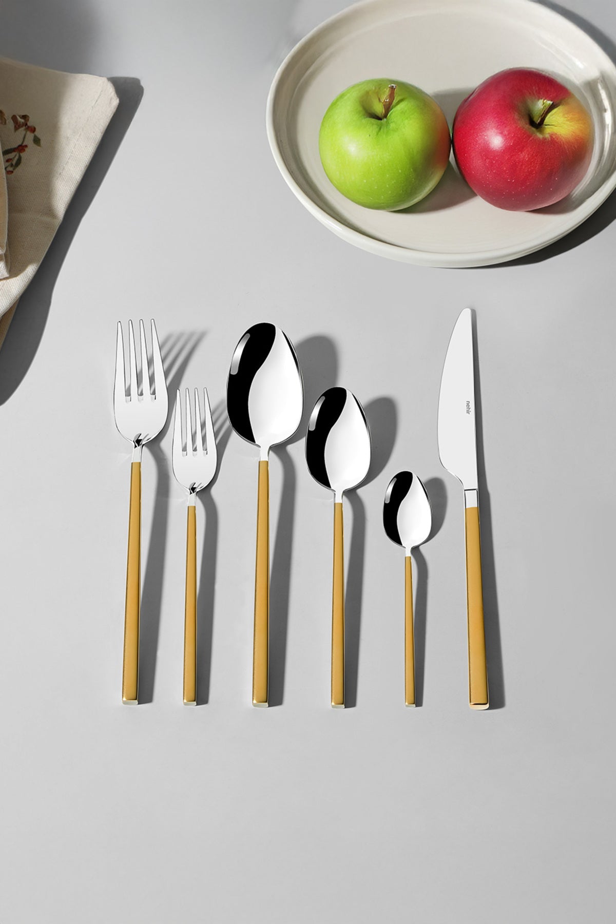 Gloria Altın Saten 6 Kişilik 36 Parça Kutulu Çatal Kaşık Bıçak Takımı