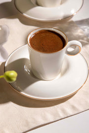 Hillary 12-Piece Porcelain Coffee Cup Set for 6 People