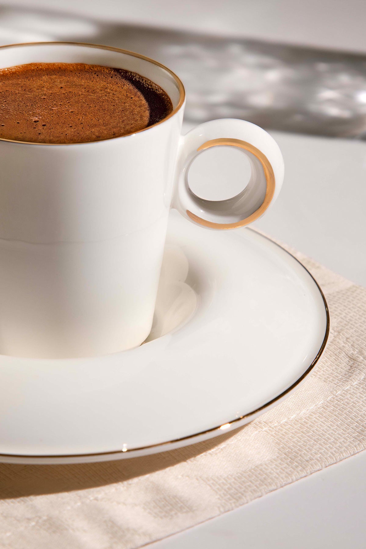 Hillary 12-Piece Porcelain Coffee Cup Set for 6 People