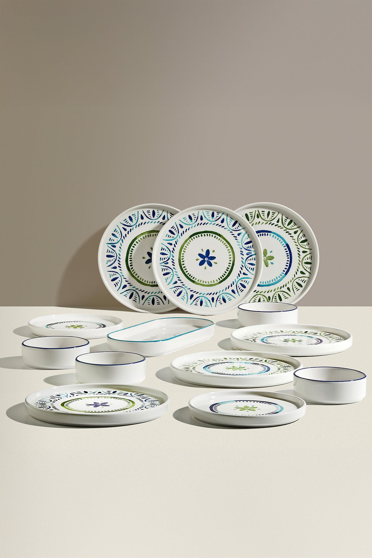 Karma Blue 6 Kişilik 13 Parça Seramik Kahvaltı Takımı