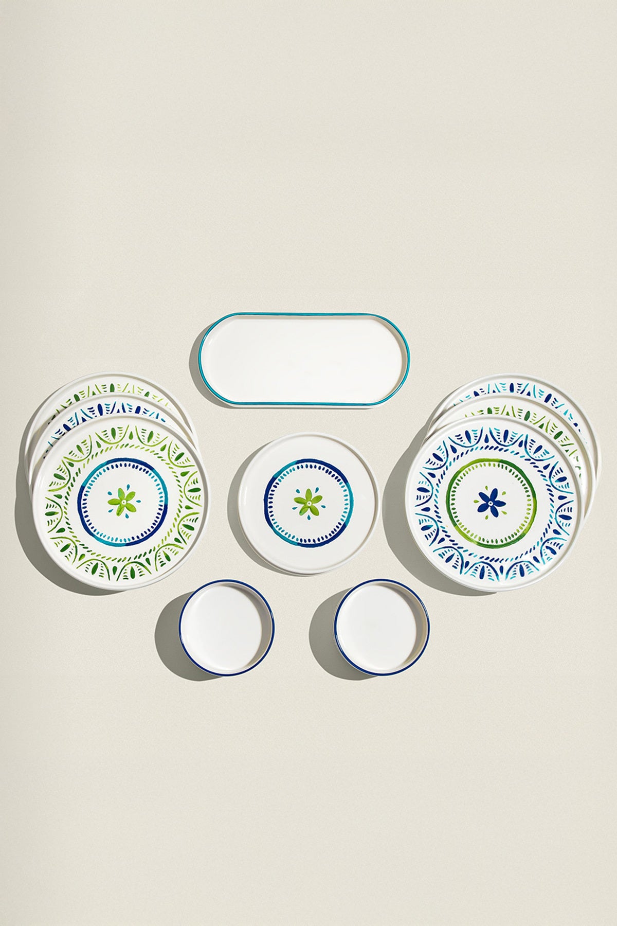 Karma Blue 6 Kişilik 13 Parça Seramik Kahvaltı Takımı