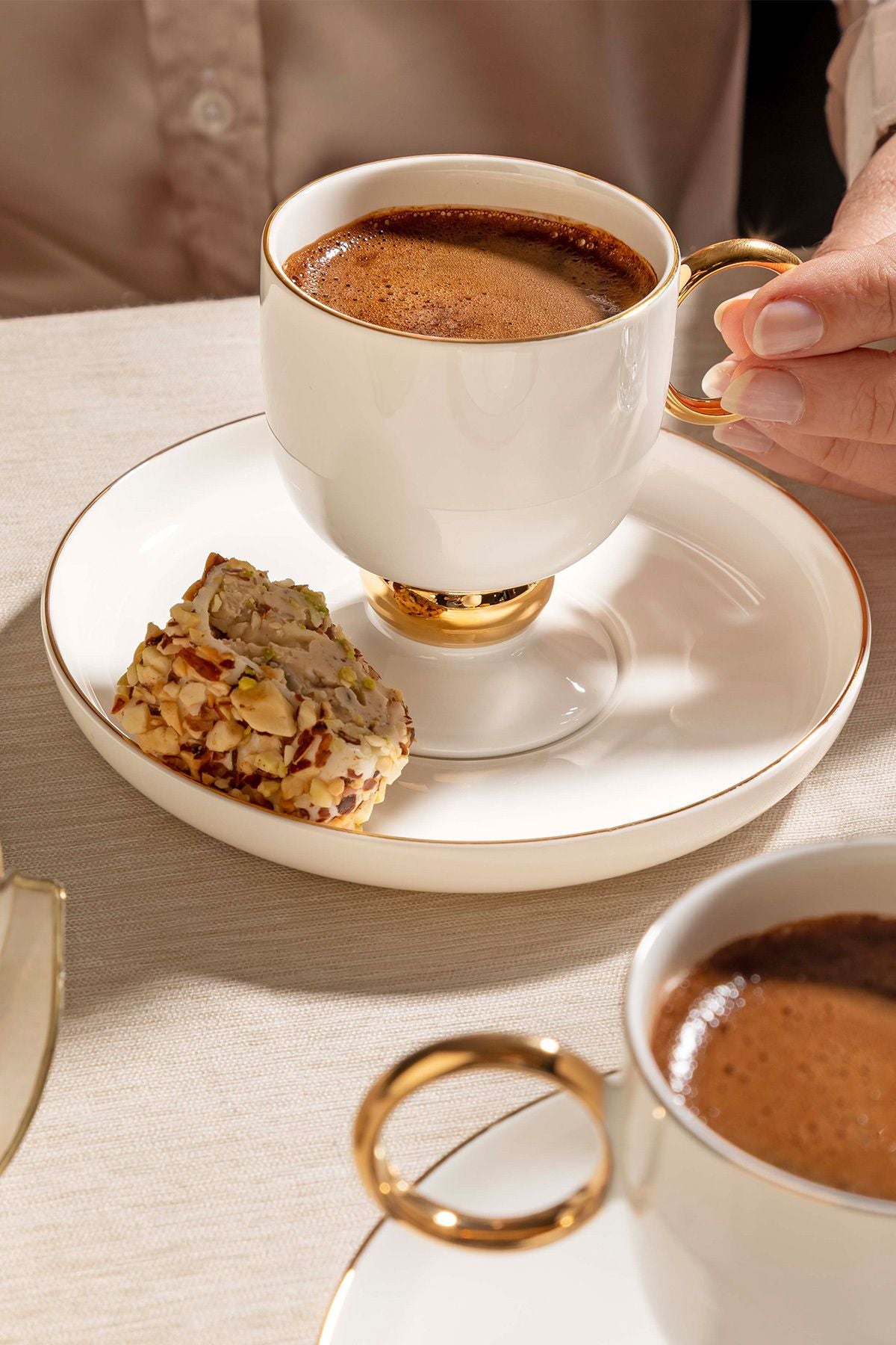 Karmen 12-Piece Porcelain Coffee Cup Set for 6 People