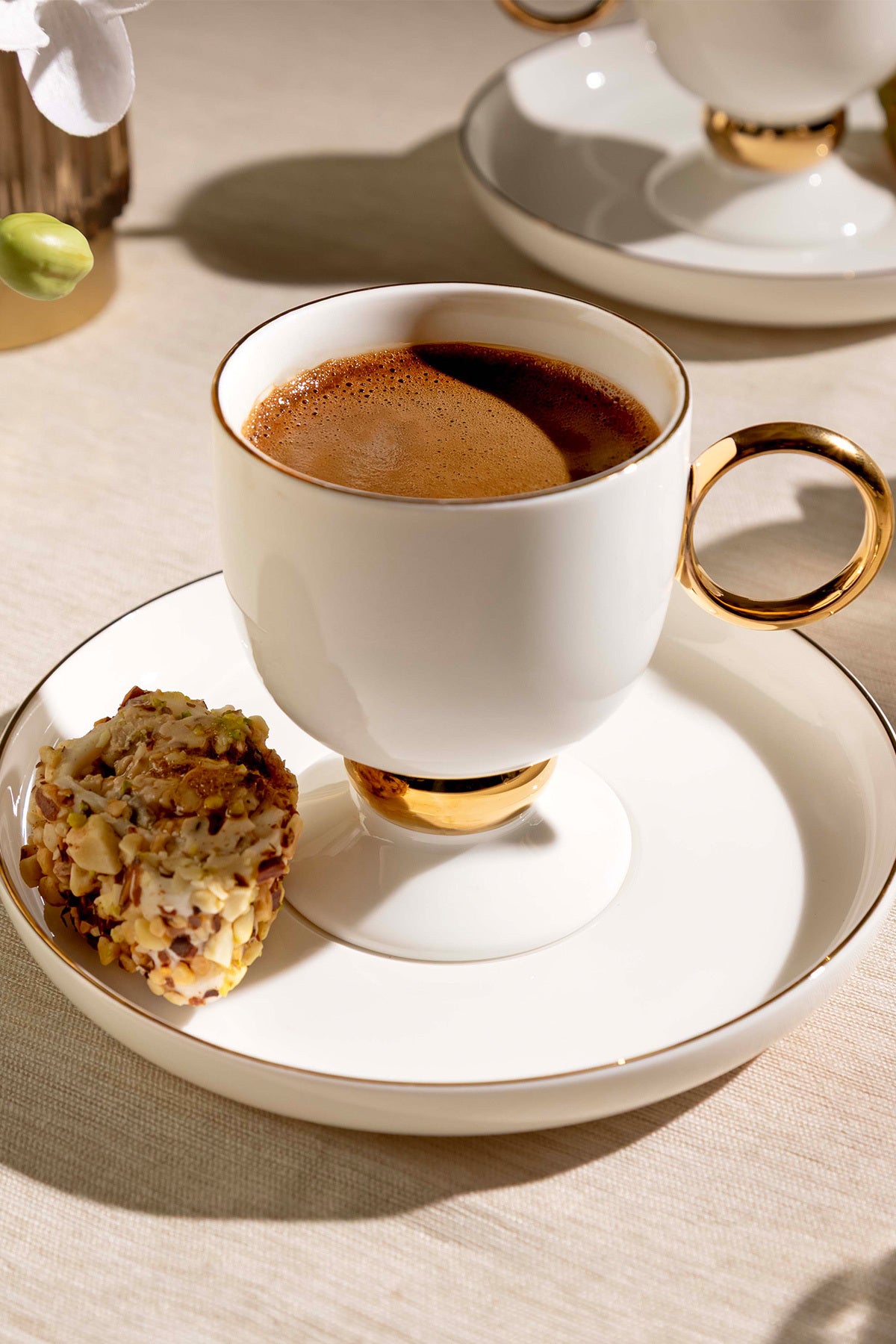 Karmen 6 Kişilik 12 Parça Porselen Kahve Fincan Takımı