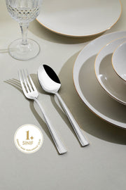 Katre Sade 12 Kişilik 60 Parça Kutulu Çatal Kaşık Takımı