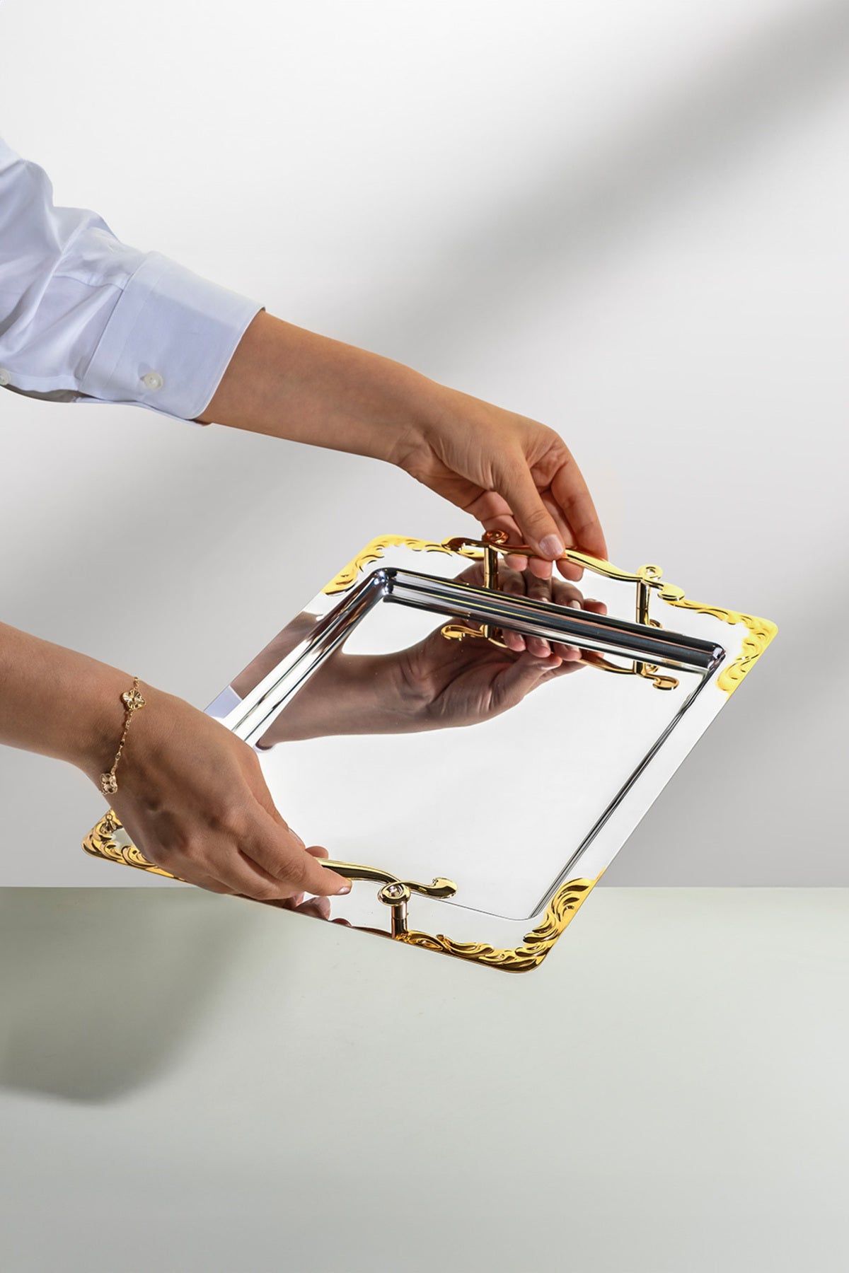 Lalezar Altın Kahve Tepsisi